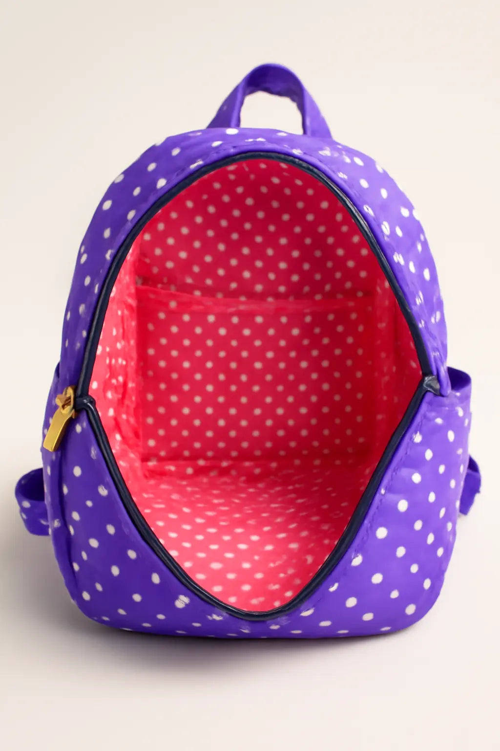 Handmade Quilted Polka-Dot Mini Backpack for Women | Lightweight, Colorful, Everyday Tote